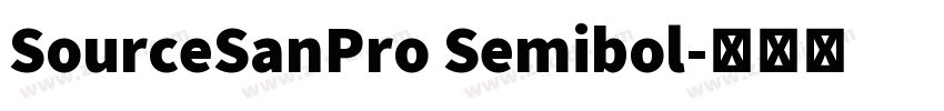 SourceSanPro Semibol字体转换
